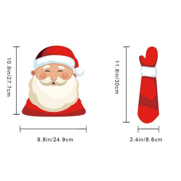 Santa Wiper Sticker – Božična nalepka za brisalec 03