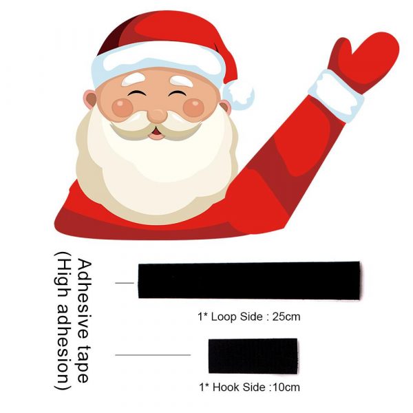 Santa Wiper Sticker – Božična nalepka za brisalec slider