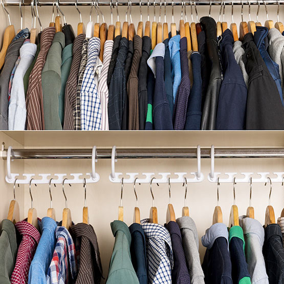 Smart Hanger – Pametni obešalnik za 40 oblek (8 kos) slider