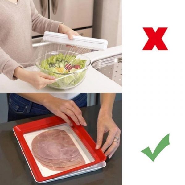 Clever Tray – pladenj za shranjevanje hrane (2 kosa) slider