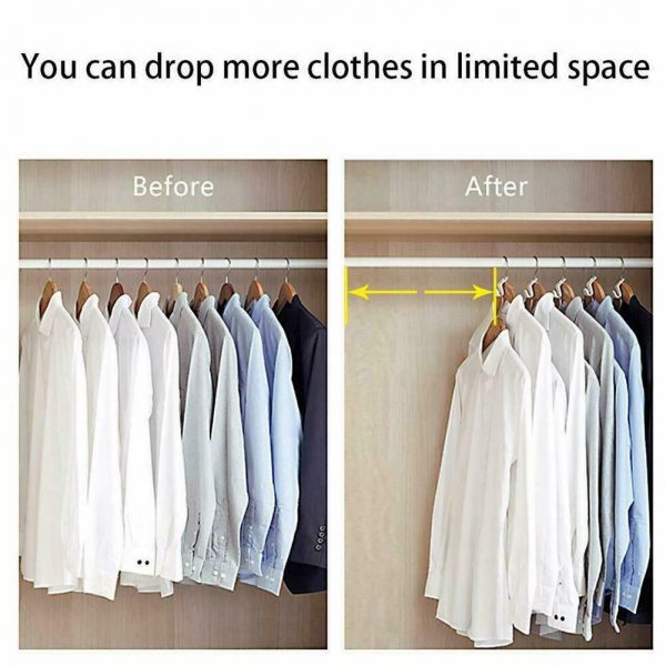 Smart Hanger – Pametni obešalnik za 40 oblek (8 kos) slider