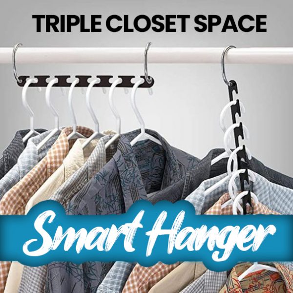 Smart Hanger – Pametni obešalnik za 40 oblek (8 kos) slider