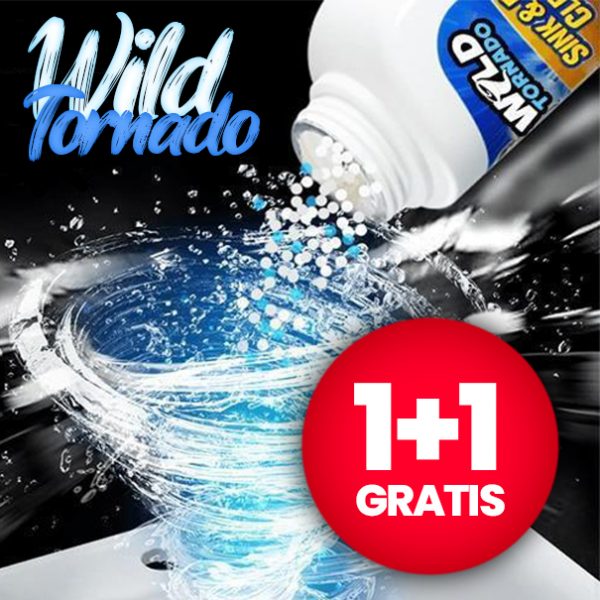 Wild TORNADO – prašek za čiščenje odtokov (1+1 GRATIS)