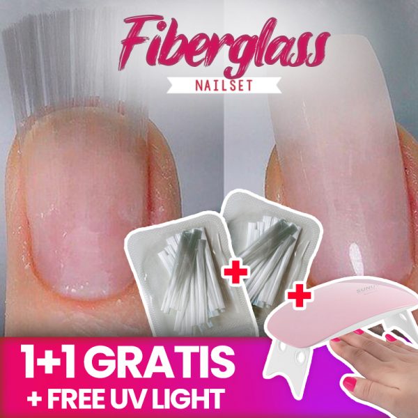 Fiberglass Nail Set – Set za podaljševanje nohtov [1+1 GRATIS + UV lučka]